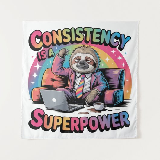 Consistentheid Is Een Superkracht Wandkleed (Voorkant)
