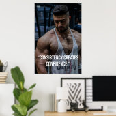 Consistentie Creëert Vertrouwen – Quote Poster (Thuiskantoor)