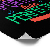 Consistentie is belangrijker dan perfectie poster (Hoek)