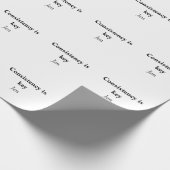 Consistentie is de sleutel voegt jouw naam tekst a cadeaupapier (Hoek)