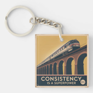 consistentie is een superkracht sleutelhanger