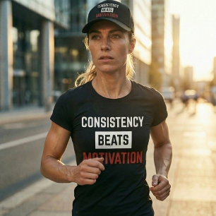 Consistentie is Sterker dan Motivatie Gym Workout  T-shirt