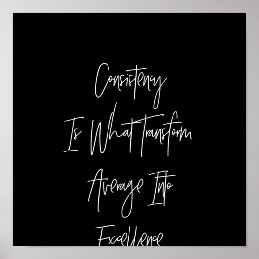 consistentie is wat gemiddelde omzet in excell poster (Voorkant)