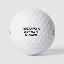 'Consistentie komt voort uit herhaling' Cadeau Golfballen