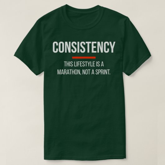 Consistentie Motivatie trainingswoord T-shirt (Design voorkant)
