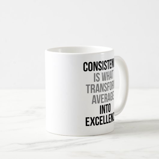 Consistentie transformeer het gemiddelde in excell koffiemok (Voorkant rechts)