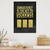 Consistentie van beleggers is de sleutel tot succe poster (Keuken)
