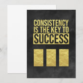 Consistentie van beleggers is de sleutel tot succe save the date (Voorkant / Achterkant)