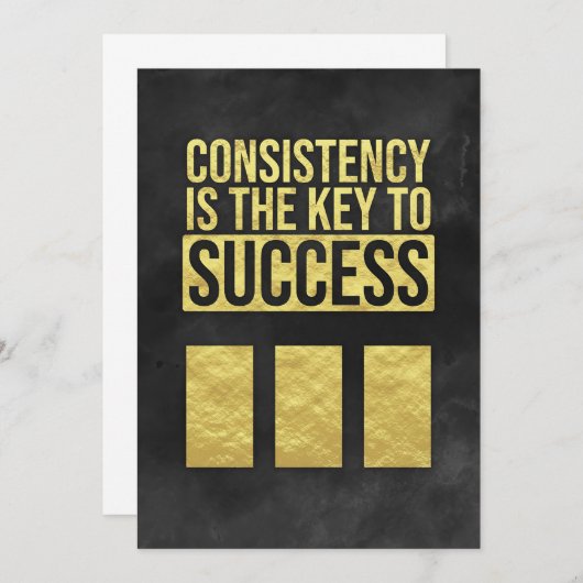 Consistentie van beleggers is de sleutel tot succe save the date (Voorkant / Achterkant)