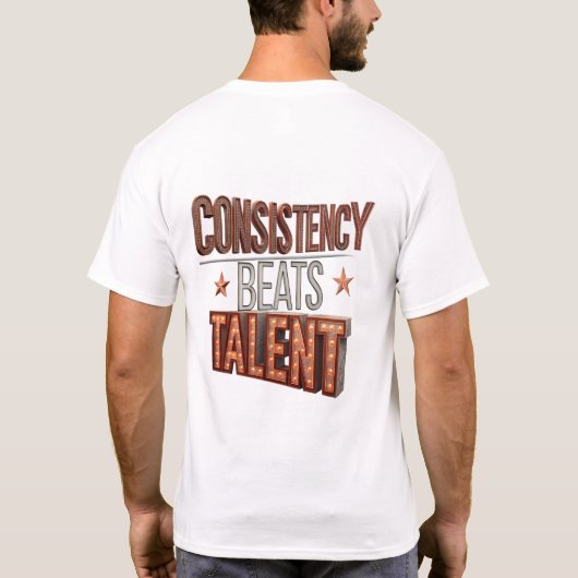 Consistentie verslaat talent t-shirt (Achterkant)