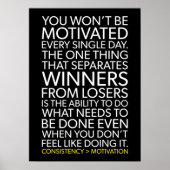 Consistentie vs Motivatie Poster (Voorkant)