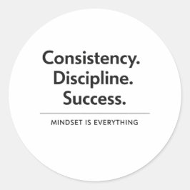 Consistentiediscipline Succes Cadeau Sticker