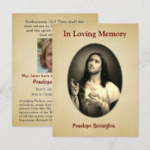 Consolatie Christus katholieke rouwkaart Briefkaart (Voorkant / Achterkant)