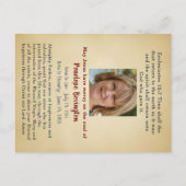 Consolatie Christus katholieke rouwkaart Briefkaart (Achterkant)