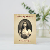 Consolatie Christus katholieke rouwkaart Briefkaart (Staand voorkant)