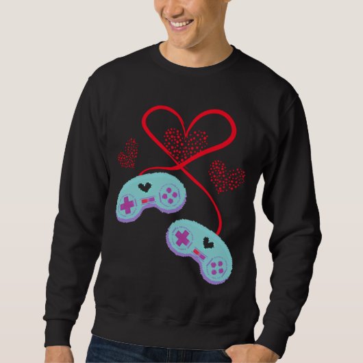 Console Arcade Gelukkige Valentijnsdag Liefdesrela Trui (Voorkant)