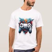 Console-commandant: gamecontroller t-shirt (Voorkant)