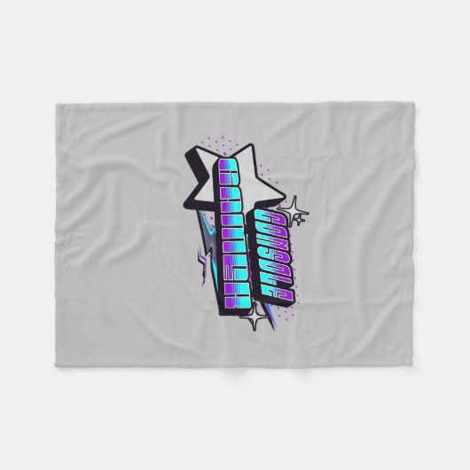 CONSOLE GAMER Y2K-STIJL FLEECE DEKEN (Voorkant (Horizontaal))
