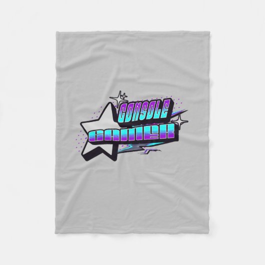 CONSOLE GAMER Y2K-STIJL FLEECE DEKEN (Voorkant)