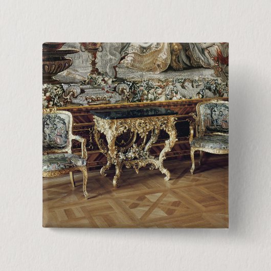 Console-tafel en twee armstoelen, 1745 vierkante button 5,1 cm (Voorkant)