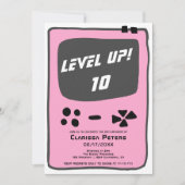 Console voor videogames stijgt naar 10 kind verjaa kaart (Voorkant)