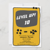 Console voor videogames stijgt naar 10 kind verjaa kaart (Voorkant)