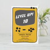 Console voor videogames stijgt naar 10 kind verjaa kaart (Staand voorkant)