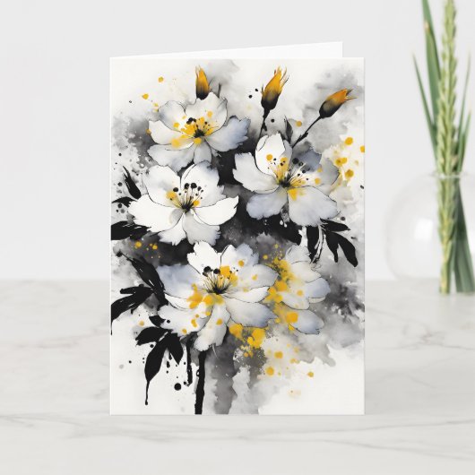 Consolida - Waterverf bloemen Kaart (Voorkant)