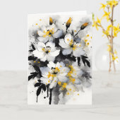 Consolida - Waterverf bloemen Kaart (Gele Bloem)