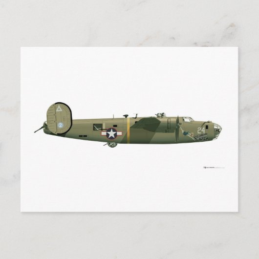 Consolidated B-24 Liberator Strawberry Briefkaart (Voorkant)