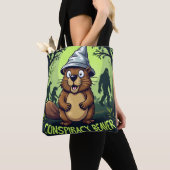 Conspiracy Beaver | Funny Cryptid Hunter Tote Bag (Dichtbij)
