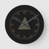 Conspiracy Illuminati Pyramid Eye Ronde Klok (Voorkant)