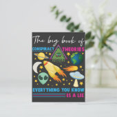 Conspiracy Theorie flat Earth UFO Alien Astronomie Briefkaart (Staand voorkant)