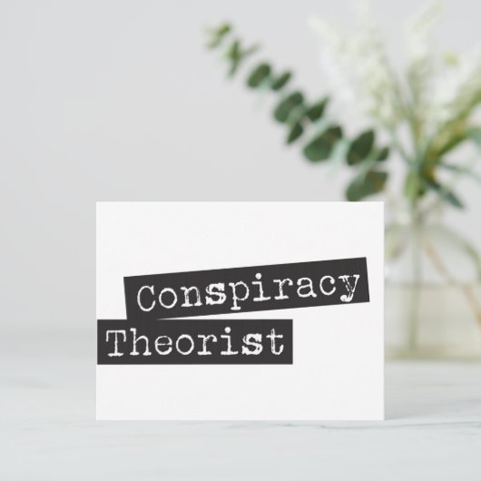 Conspiracy THEORIST Briefkaart (Staand voorkant)