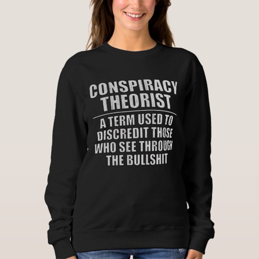 Conspiracy Theorist Definition Light Text Trui (Voorkant)