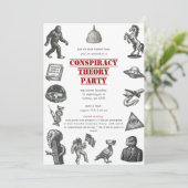 Conspiracy Theory Presentation Party Uitnodiging (Staand voorkant)