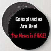 Conspiraties zijn echt het nieuws is kapot! Button (Voorkant /achterkant)
