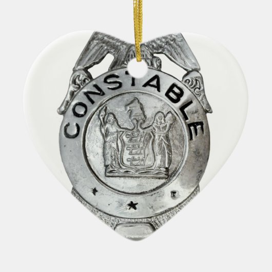Constable Badge Keramisch Ornament (Voorkant)