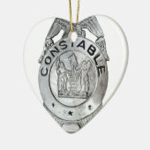 Constable Badge Keramisch Ornament (Links)
