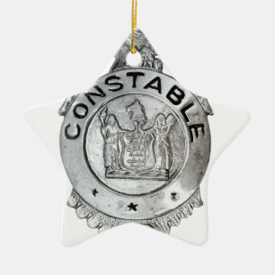 Constable Badge Keramisch Ornament