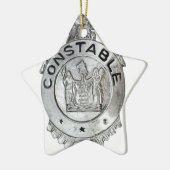 Constable Badge Keramisch Ornament (Links)