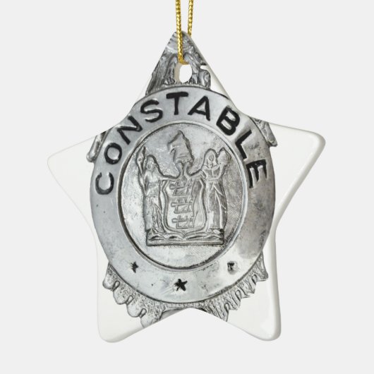Constable Badge Keramisch Ornament (Links)