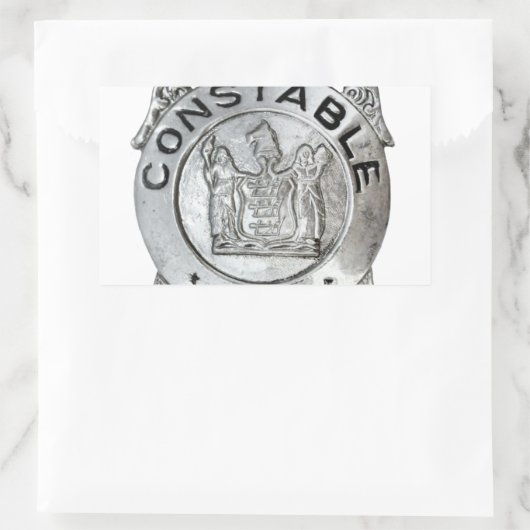 Constable Badge Rechthoekige Sticker (Tas)