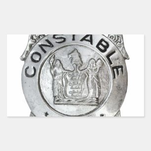 Constable Badge Rechthoekige Sticker