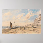Constable - Brighton Beach kijkend naar het westen Poster (Voorkant)