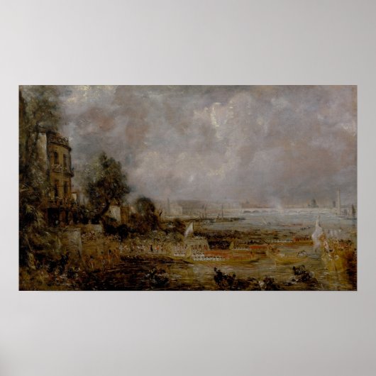 Constable - De opening van Waterloo Bridge Poster (Voorkant)