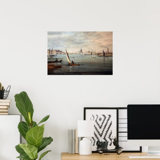 Constable - De Waterloo-brug 1820 Poster (Thuiskantoor)
