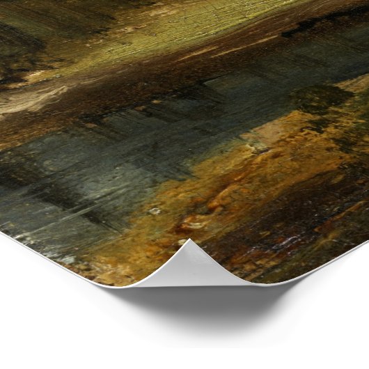 Constable - Dedham kerk uit Flatford Poster (Hoek)