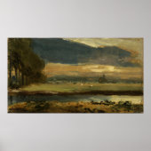 Constable - Dedham kerk uit Flatford Poster (Voorkant)