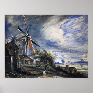 Constable - Een molen bij Colchester Poster